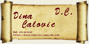 Dina Ćalović vizit kartica